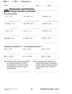 Homework and Practice 3-8 - Westerville City Schools