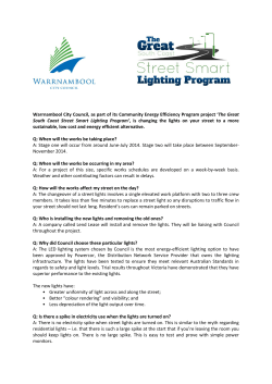 The Great South Coast Street Smart Light