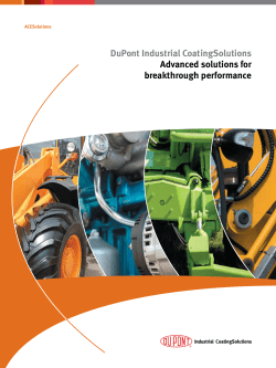 DuPont Industrial CoatingSolutions Advanced solutions for