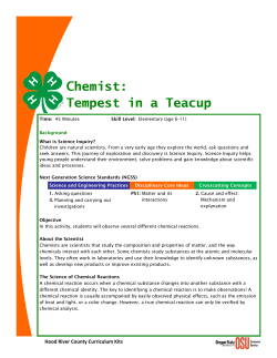 Chemist: Tempest in a Teacup