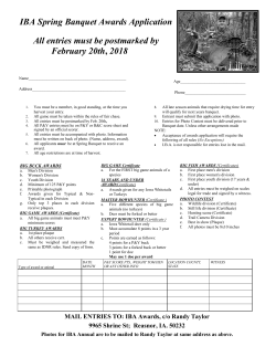the Spring Banquet Awards Application