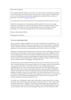 Great Gatsby Study Guide