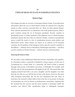 Magone Heads of State chapter 19 Elgie revised - DORAS