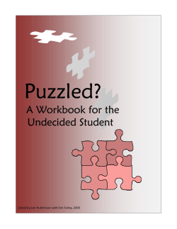 Puzzled? A Handbook for the Undecided Student (PDF format)