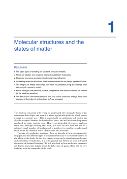 Molecular structures and the states of matter