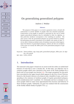 On generalizing generalized polygons - IIG