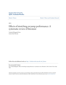 Effects of stretching on jump performance: A