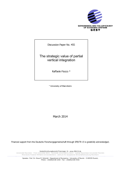 The strategic value of partial vertical integration