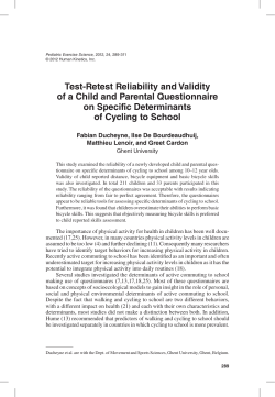 Test-Retest Reliability and Validity of a Child and