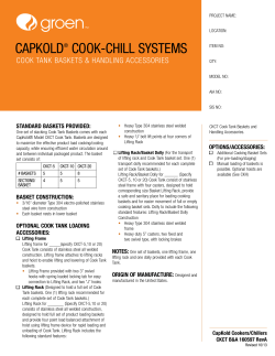 CapKold Cook-Chill - Cook Tank Baskets