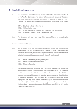 2. Market inquiry process