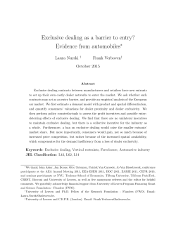 Exclusive dealing as a barrier to entry?