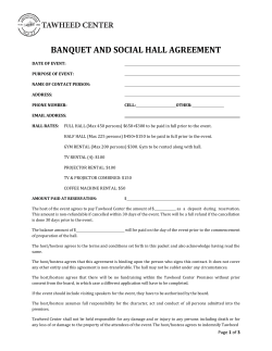 Please the Rental agreement for the banquet hall here.
