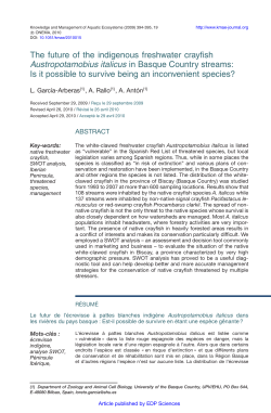 - Knowledge and management of aquatic ecosystems