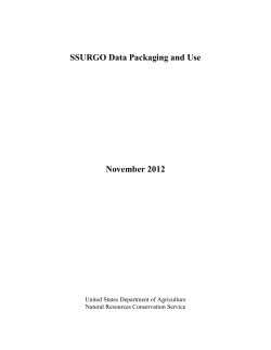 SSURGO Data Packaging and Use - NRCS