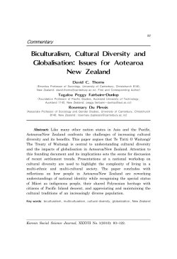 Biculturalism, Cultural Diversity and Globalisation: Issues for