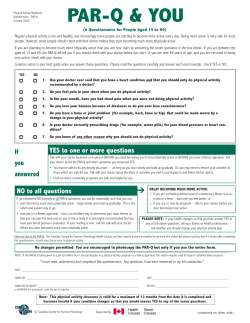 Par Q and Medical Clearance