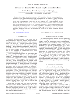 Structure and dynamics of the diarsenic complex in crystalline silicon