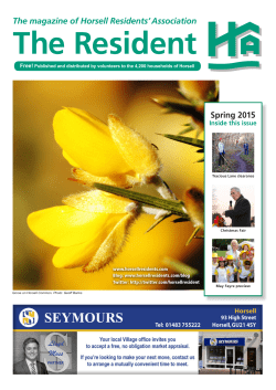 Spring 2015 - Horsell Residents Association