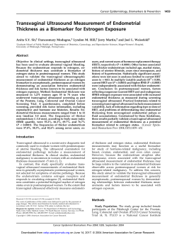 Transvaginal Ultrasound Measurement of Endometrial Thickness as