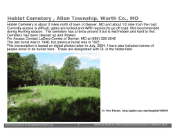 Hoblet Cemetery , Allen Township, Worth Co., MO