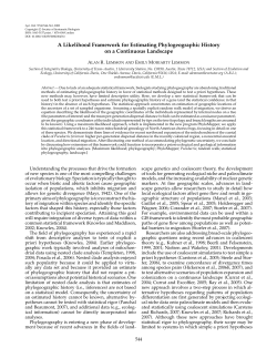 A Likelihood Framework for Estimating Phylogeographic History on