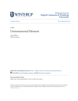Unmonumental Moment - Digital Commons @ Winthrop