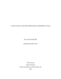 A USER`S MANUAL FOR THE ENFORCED SOCIAL DEPENDENCY