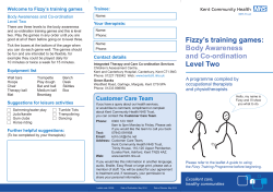 Fizzy`s training games - Kent Community Health NHS Foundation Trust