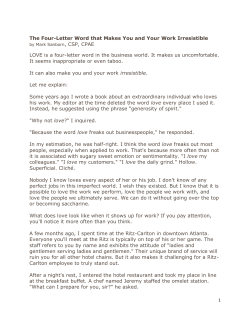 The Four-Letter Word that Makes You and Your Work Irresistible