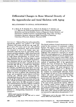 the Appendicular and Axial Skeleton with Aging