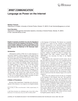 Language as power on the Internet