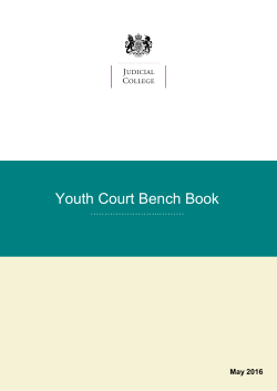 Youth Court Bench Book (May 2016)