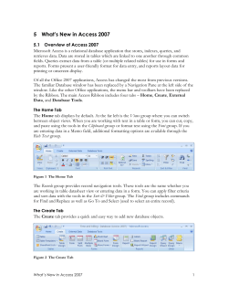 5 What`s New in Access 2007