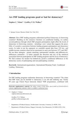 Are IMF lending programs good or bad for democracy?
