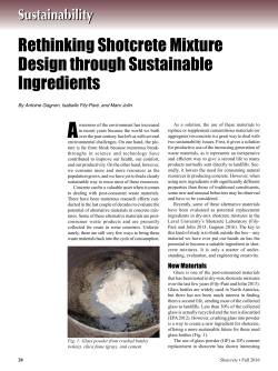 Rethinking Shotcrete Mixture Design through Sustainable Ingredients
