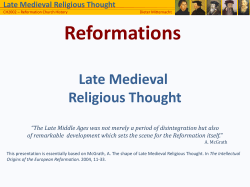 Late Medieval Religious Thought