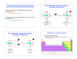 Non-metals gain electrons to attain a noble gas configuration Non