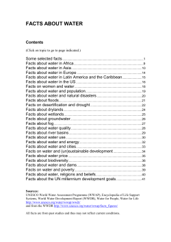 Facts about Water