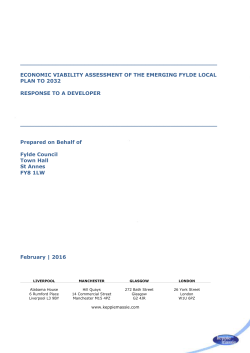 economic viability assessment of the emerging fylde local plan to