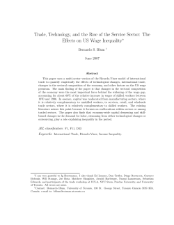 Trade, Technology, and the Rise of the Service Sector: The Effects