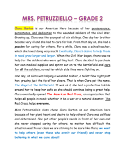 Clara Barton is our American Hero because of her perseverance