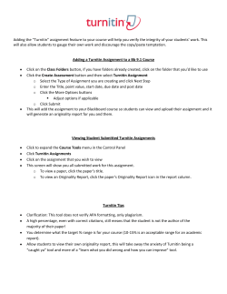 Turnitin Quick Start Guide