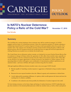 Is NATO`s Nuclear Deterrence Policy a Relic of the Cold War?