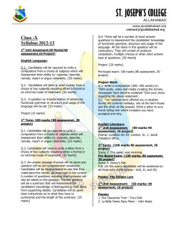Class -X Syllabus 2012-13