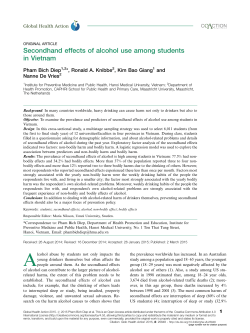 Secondhand effects of alcohol use among students in Vietnam