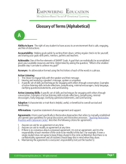 Glossary A-Z - Empowering Education