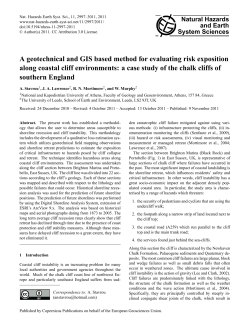A geotechnical and GIS based method for evaluating risk exposition