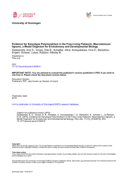 Evidence for Karyotype Polymorphism in the Free-Living