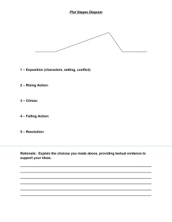 Plot Stages Diagram 1 – Exposition (characters, setting, conflict): 2
